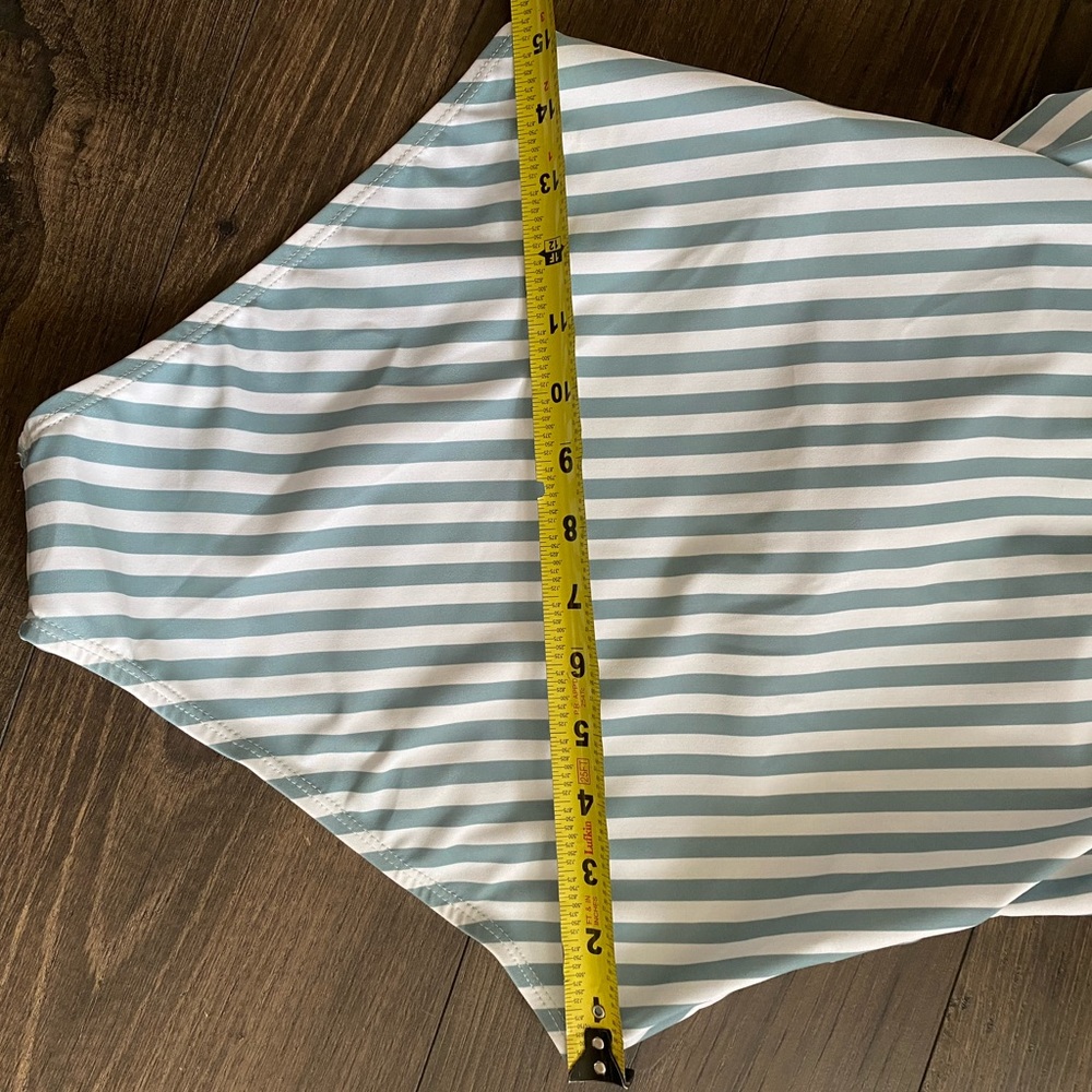 CLEARANCE Striped Ruffle Button 1Pc Swimsuit - Picture 6 of 7